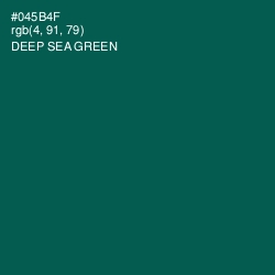 #045B4F - Deep Sea Green Color Image